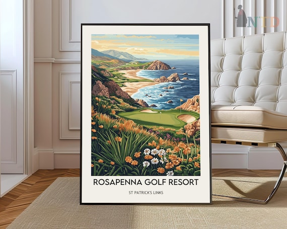 Rosapenna Golf Resort Coastal Links Flower Meadow Travel Poster