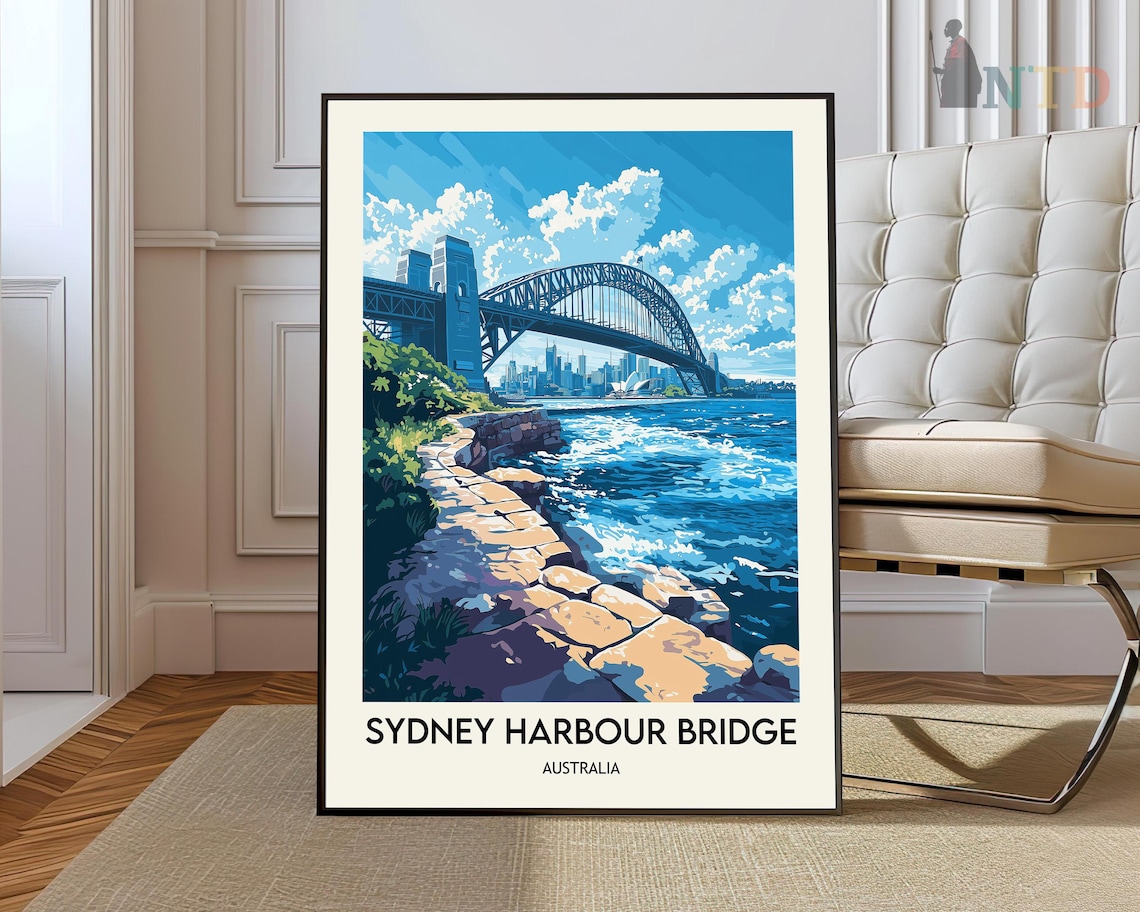Sydney Harbour Bridge Travel Poster, Australia