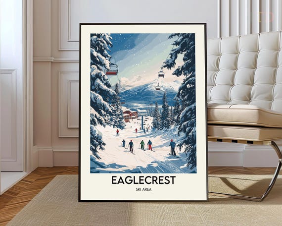 Eaglecrest Ski Area Poster Wall Art Print Photo Juneau Alaska