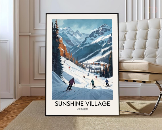 Sunshine Village Ski Resort Banff Powder Slopes Winter Poster
