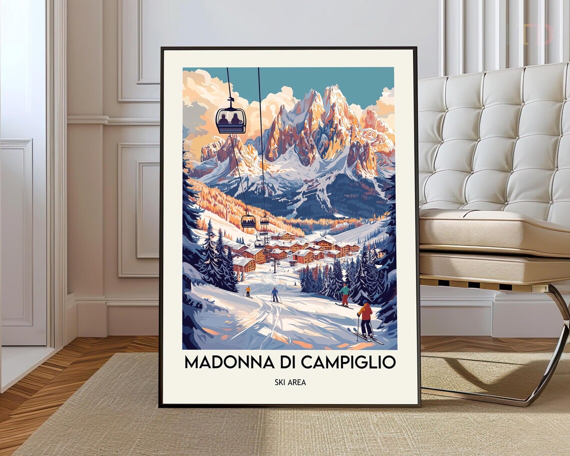 Madonna Di Campiglio Ski Resort Travel Poster