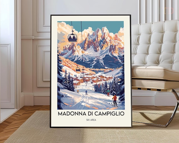 Madonna Di Campiglio Ski Resort Travel Poster