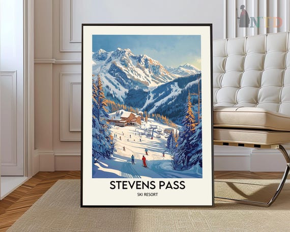 Stevenspass Ski Resort Poster Wall Art Print Photo