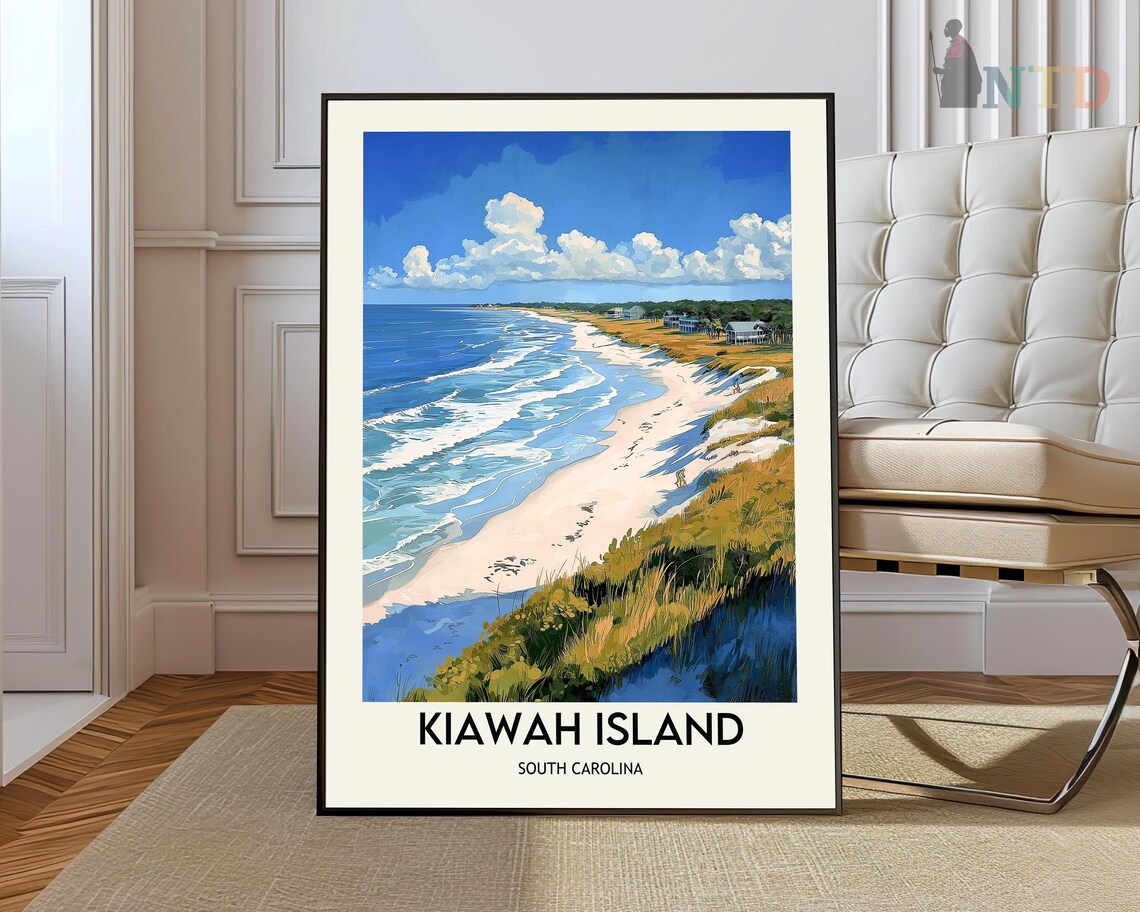 Kiawah Island Travel Poster, South Carolina