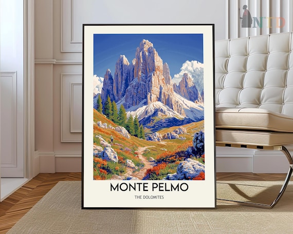 Monte Pelmo The Dolomites Italy Alpine Peaks Hiking Travel Poster
