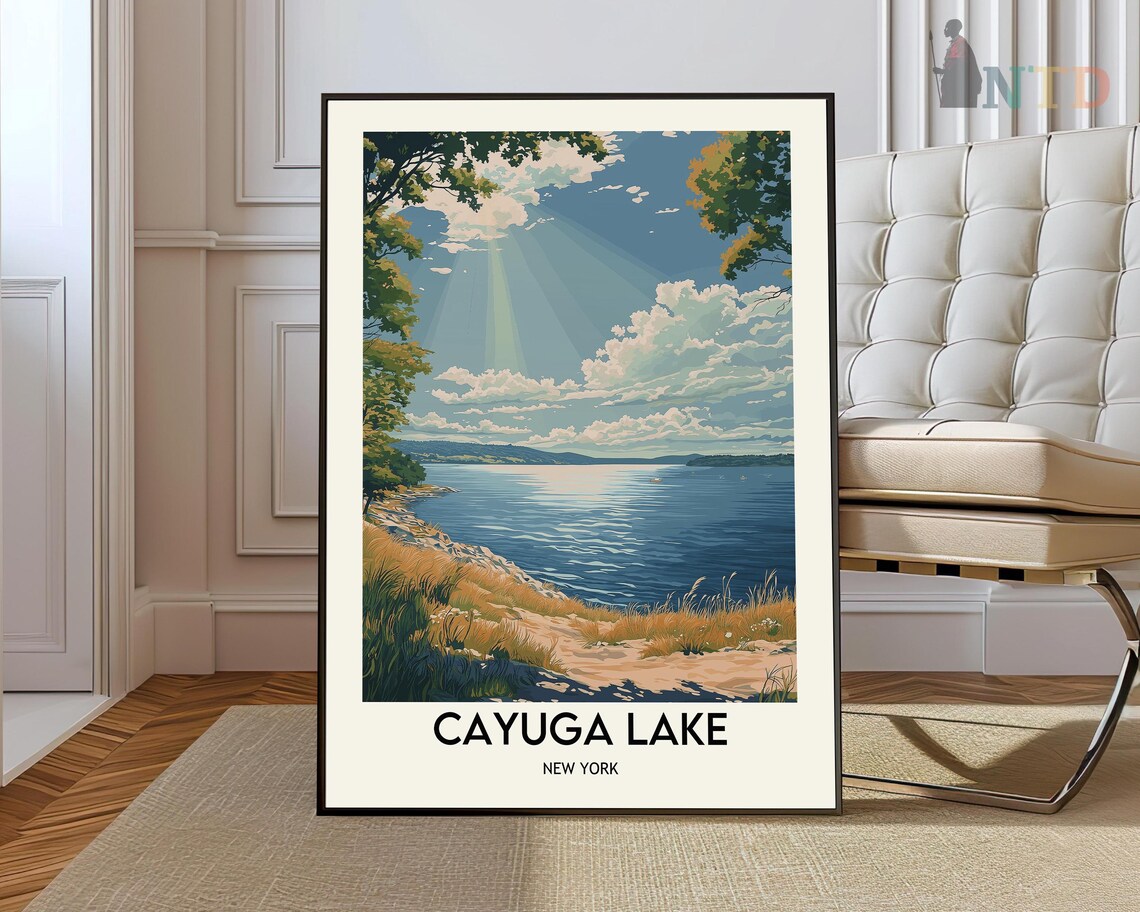 Cayuga Lake Poster Print, New York Lake View