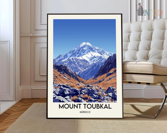 Mount Toubkal Poster Wall Art Print Photo Morocco