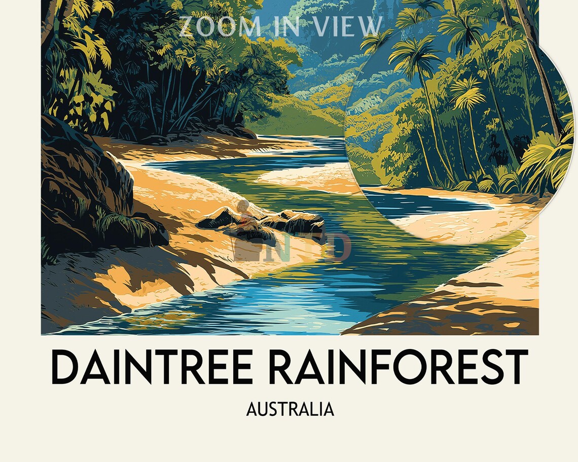 Daintree Australia Travel Poster, Rainforest Print - Image 2