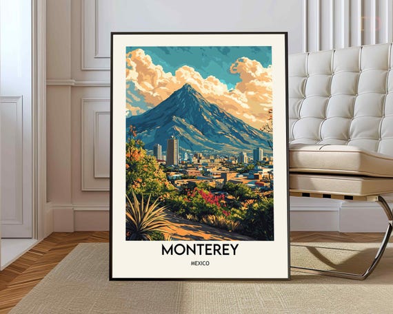 Monterrey Print Art Poster Photo Painting Mexico City