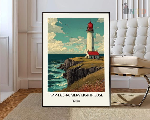 Capdesrosiers Lighthouse Poster Wall Art Print Photo