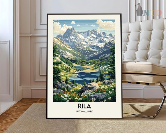 Rila Bulgaria National Park Alpine Lake Mountain Travel Wall Poster