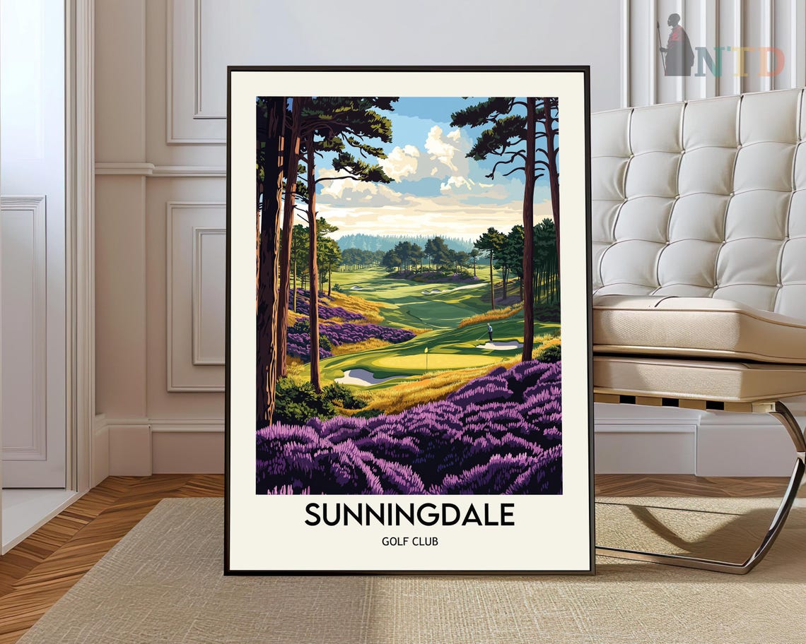 Sunningdale Golf Club Heather Heathland Fairway England Poster