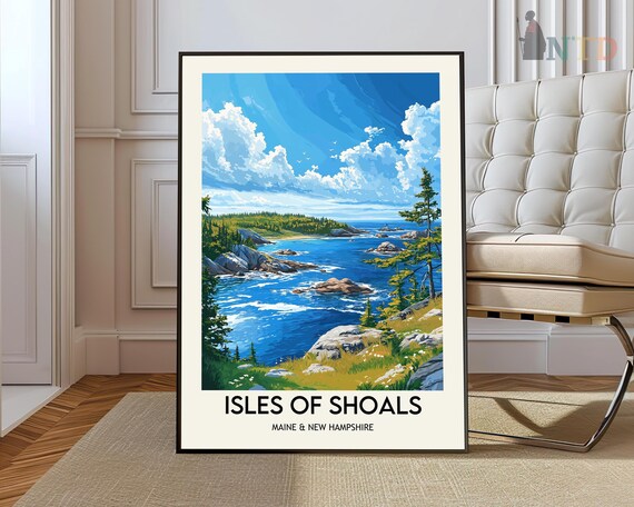 Isles of Shoals Maine New Hampshire Rocky Island Coast Poster