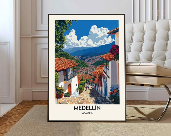Medellin Print Poster Art Wall Photo Travel Colombia