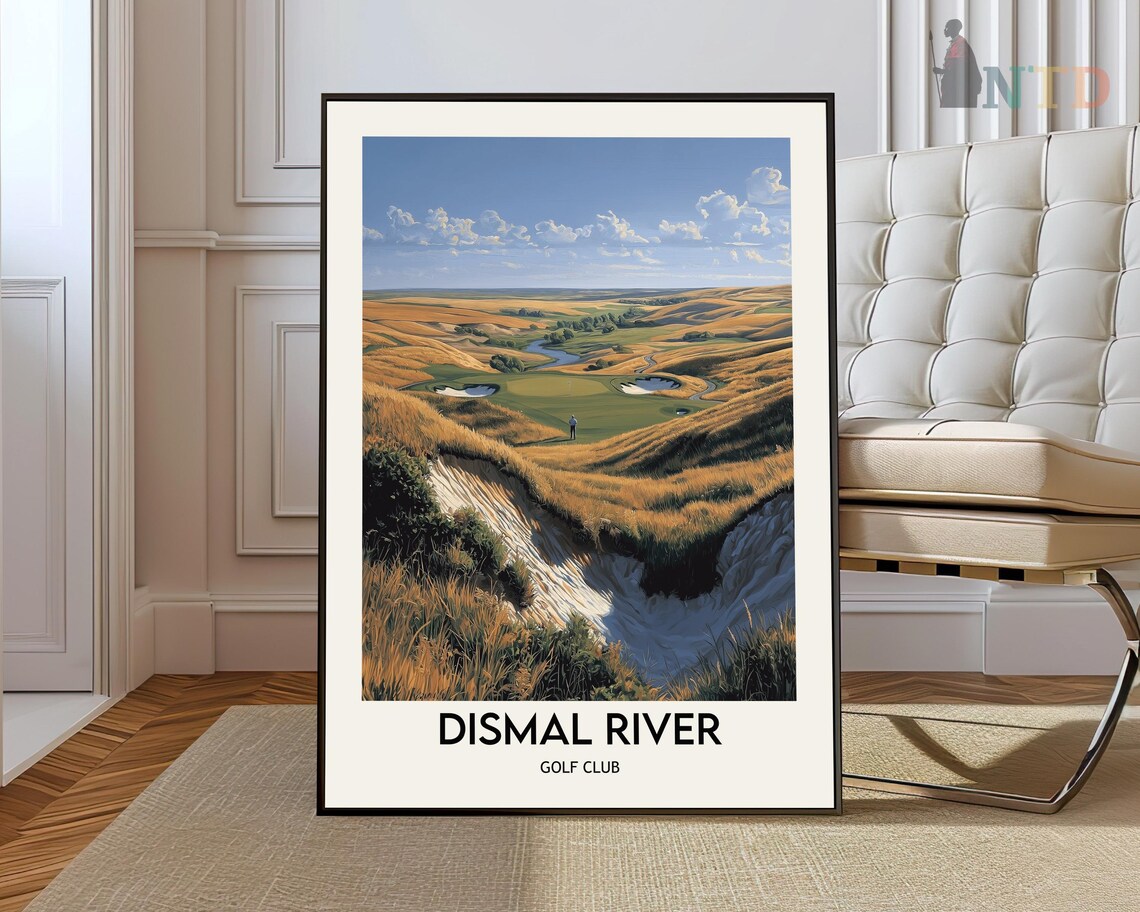 Dismal River Golf Club Fairway Valley Golden Grasses Travel Poster