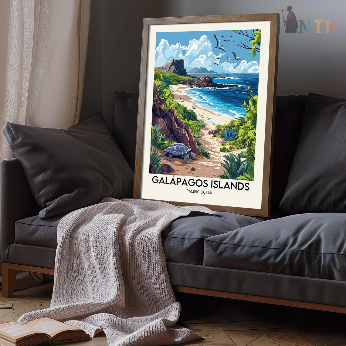 Galapagos Islands Travel Poster, Ecuador Wall Art Print - Image 3