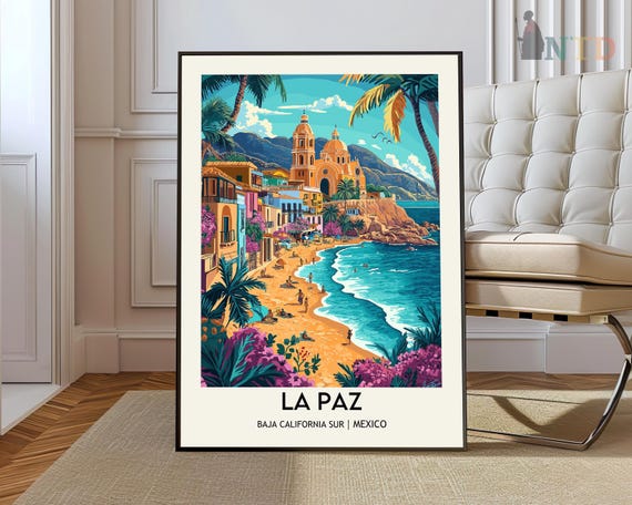 La Paz Poster Wall Art Print Photo Travel Baja Sur Mexico