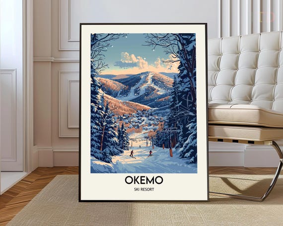 Okemo Ski Resort Poster Wall Art Print Photo Vermont