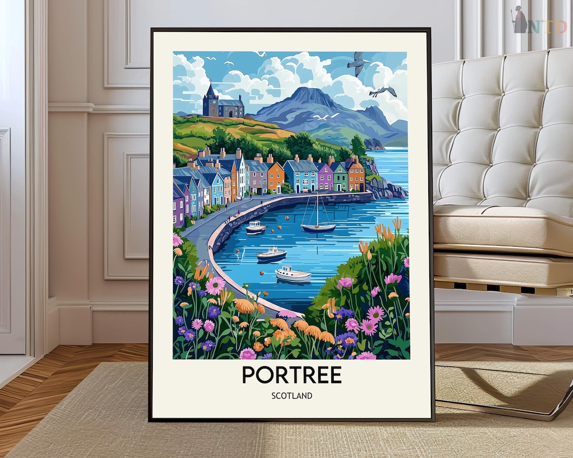 Portree Travel Poster, Isle Of Skye City View