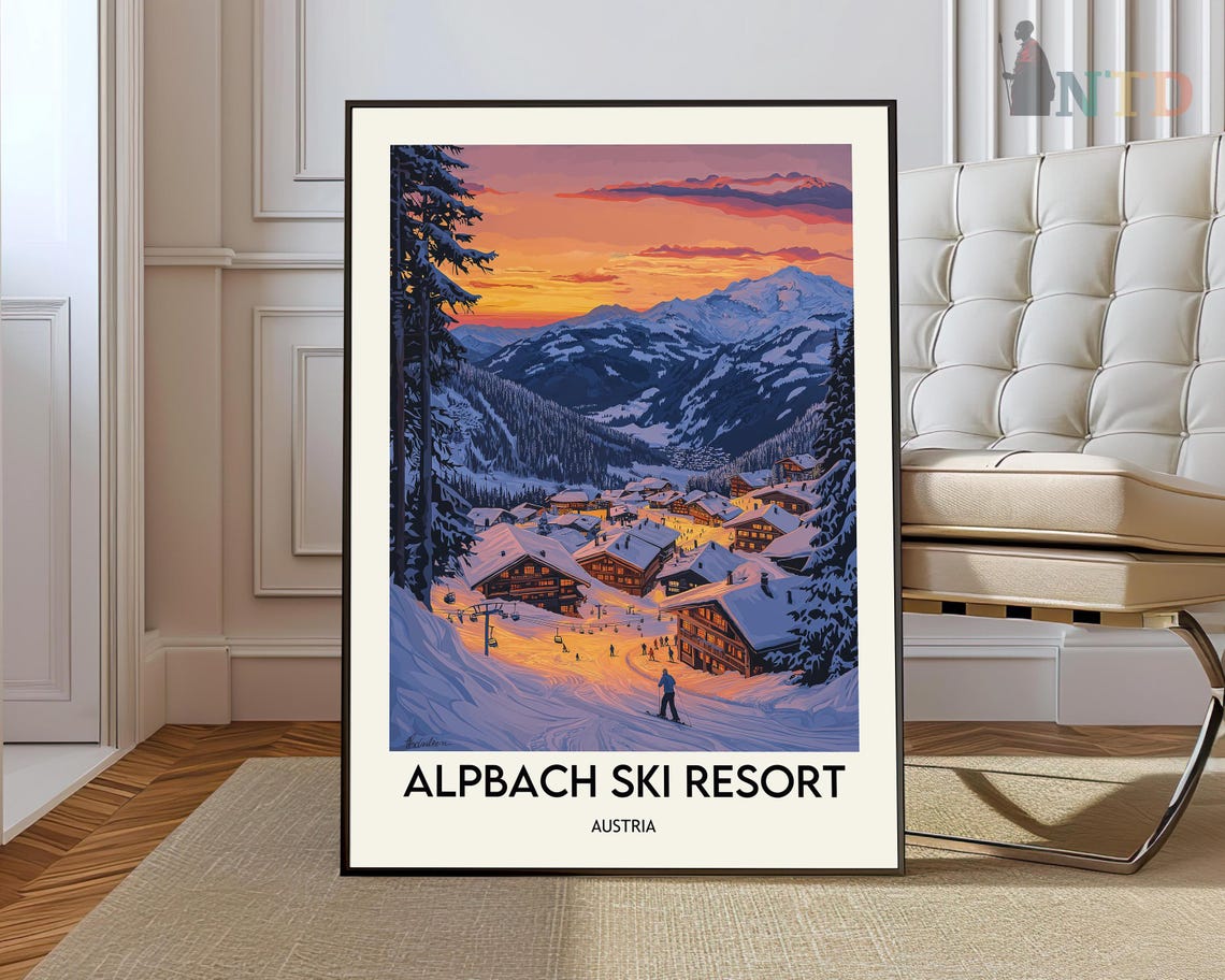 Alpbach Ski Resort Print Alpbach Ski Resort Wall Art Alpbach Ski Resort Poster Alpbach Ski Resort Photo Alpbach Ski Resort Austria