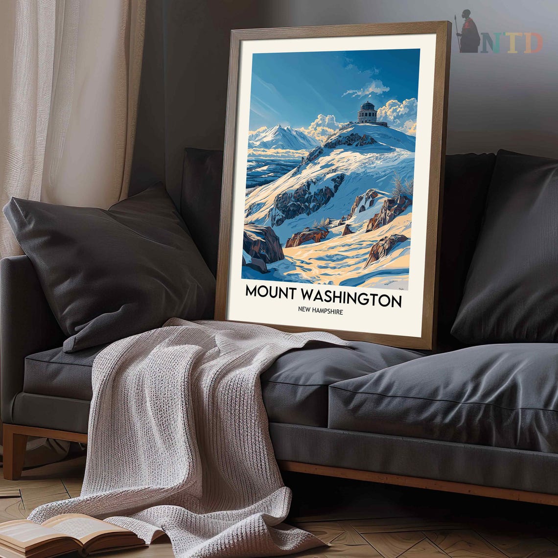 Mount Washington Poster Mount Washington Print Mount Washington Artwork Mount Washington Nh White Mountains Poster Appalachian Trail - Image 3