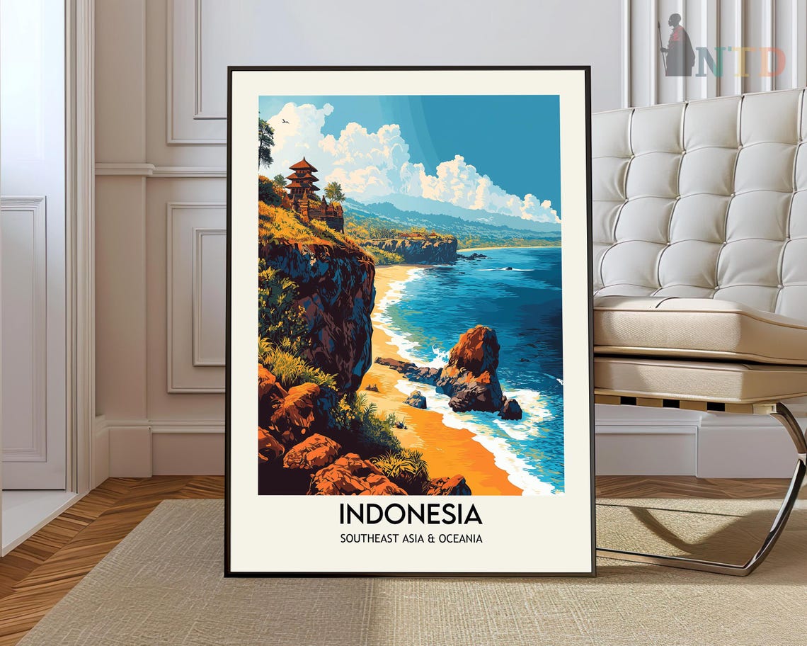 Indonesia Print Indonesia Wall Art Indonesia Poster Indonesia Photo Indonesia Poster Print Indonesia Travel Poster Indonesia Jakarta