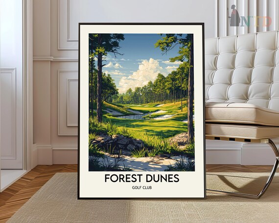 Forest Dunes Golf Club Pine Forest Sunny Fairway Dunes Poster