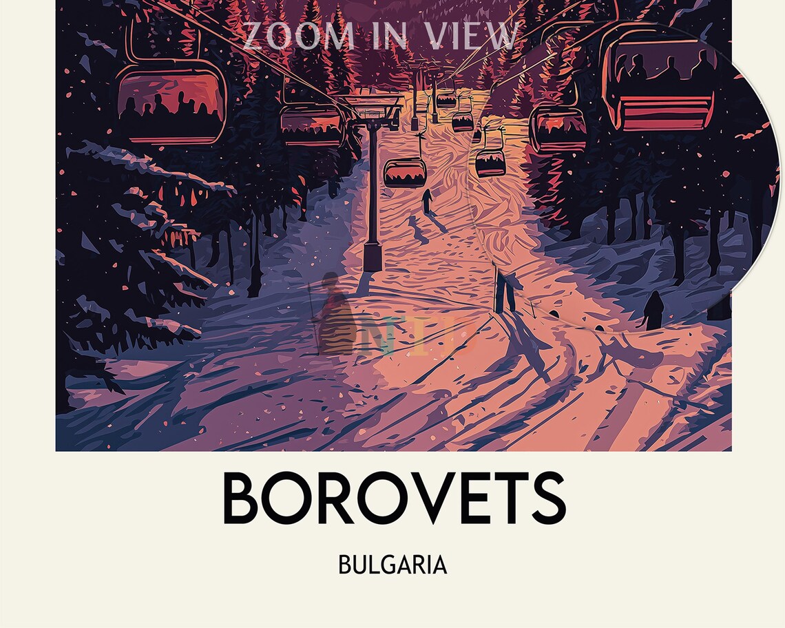 Borovets Ski Resort, Bulgaria Travel Poster - Image 2