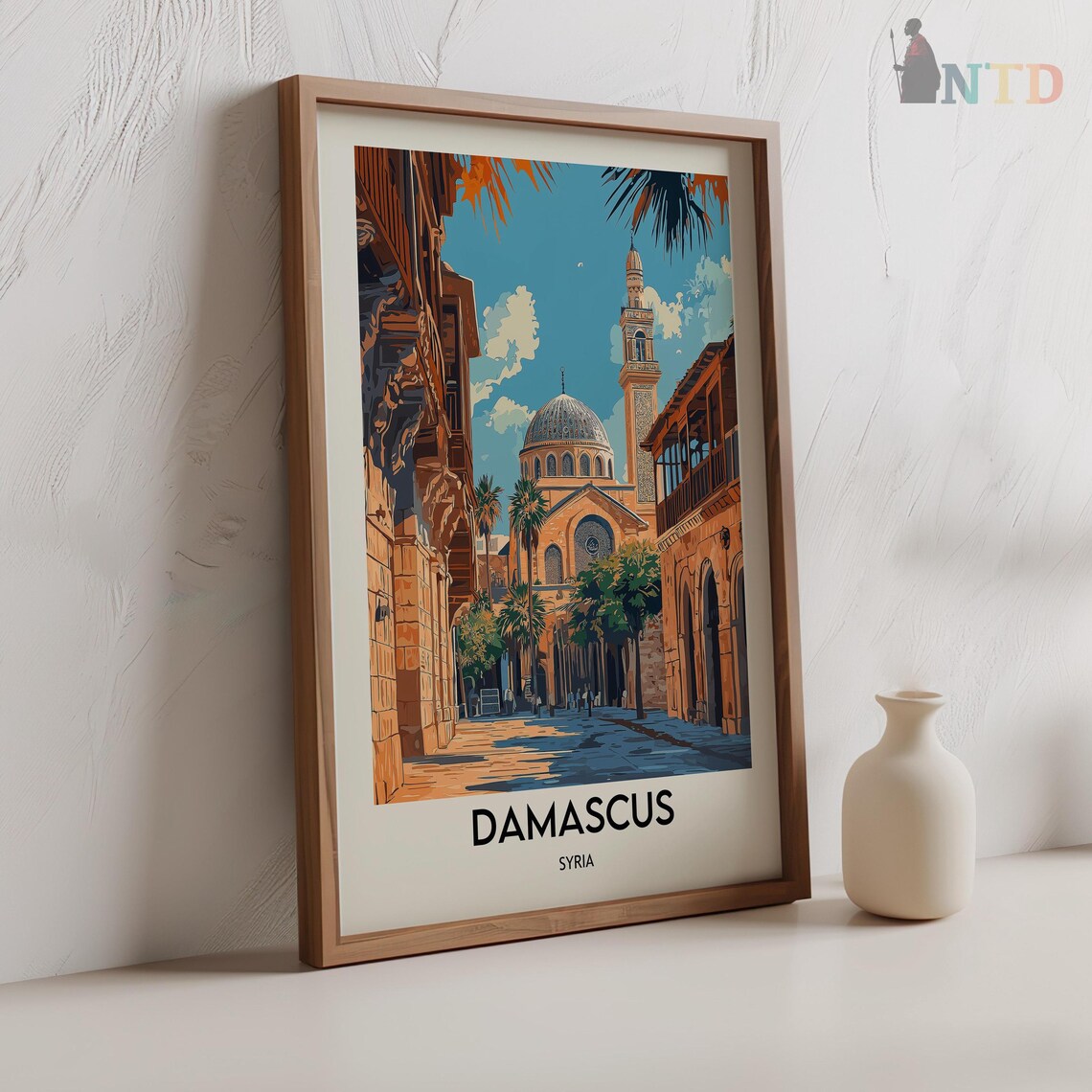 Damascus Travel Print, Syrian City Wall Art - Image 2