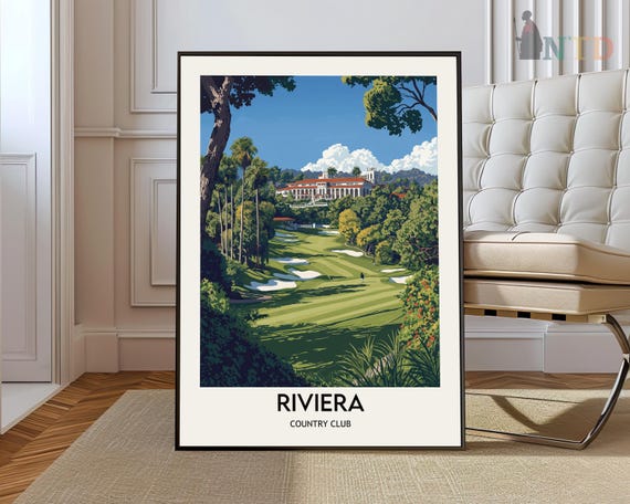 Riviera Country Club Poster Wall Art Print Golf Photo Travel Pacific Palisades