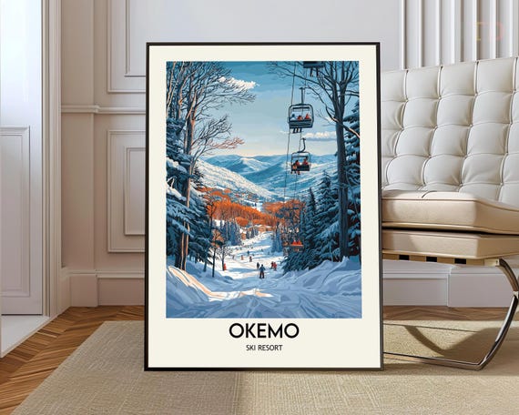 Okemo Ski Resort Poster Wall Art Print Photo Vermont
