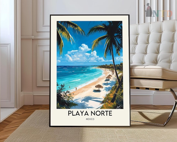 Playa Norte Poster Wall Art Print Photo Travel Cancun
