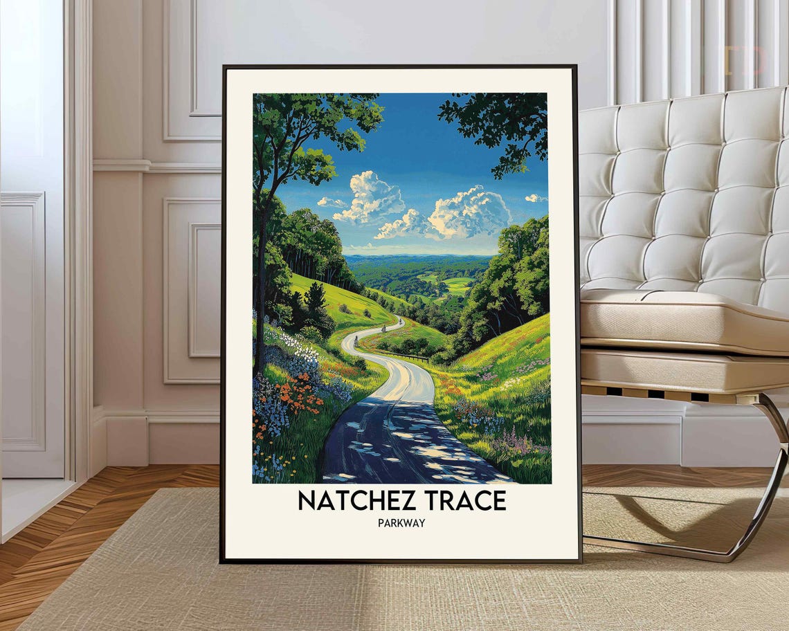 Natchez Trace Parkway Scenic Winding Road Summer Drive Poster