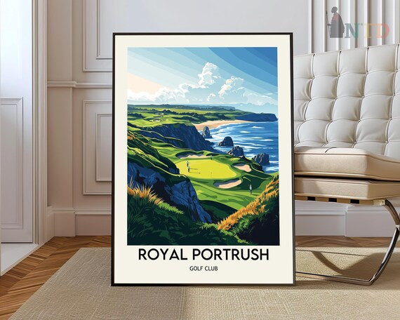 Royal Portrush Golf Club Cliffside Links Coastal Fairway Poster