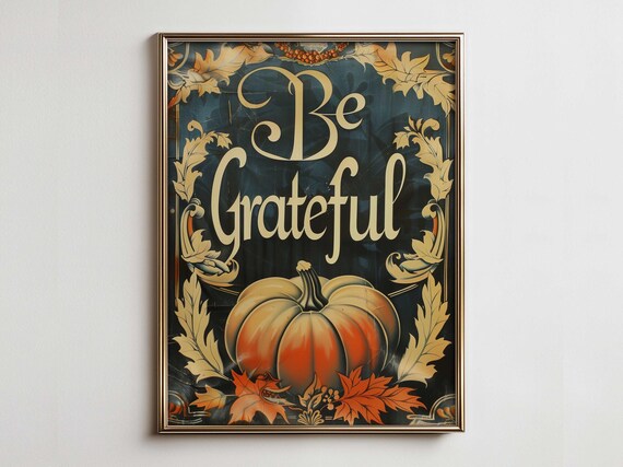 Colorful Thanksgiving Art Vintage Maximalist Home Decor Farmhouse Wall Rustic French Country Cozy Cottage Core