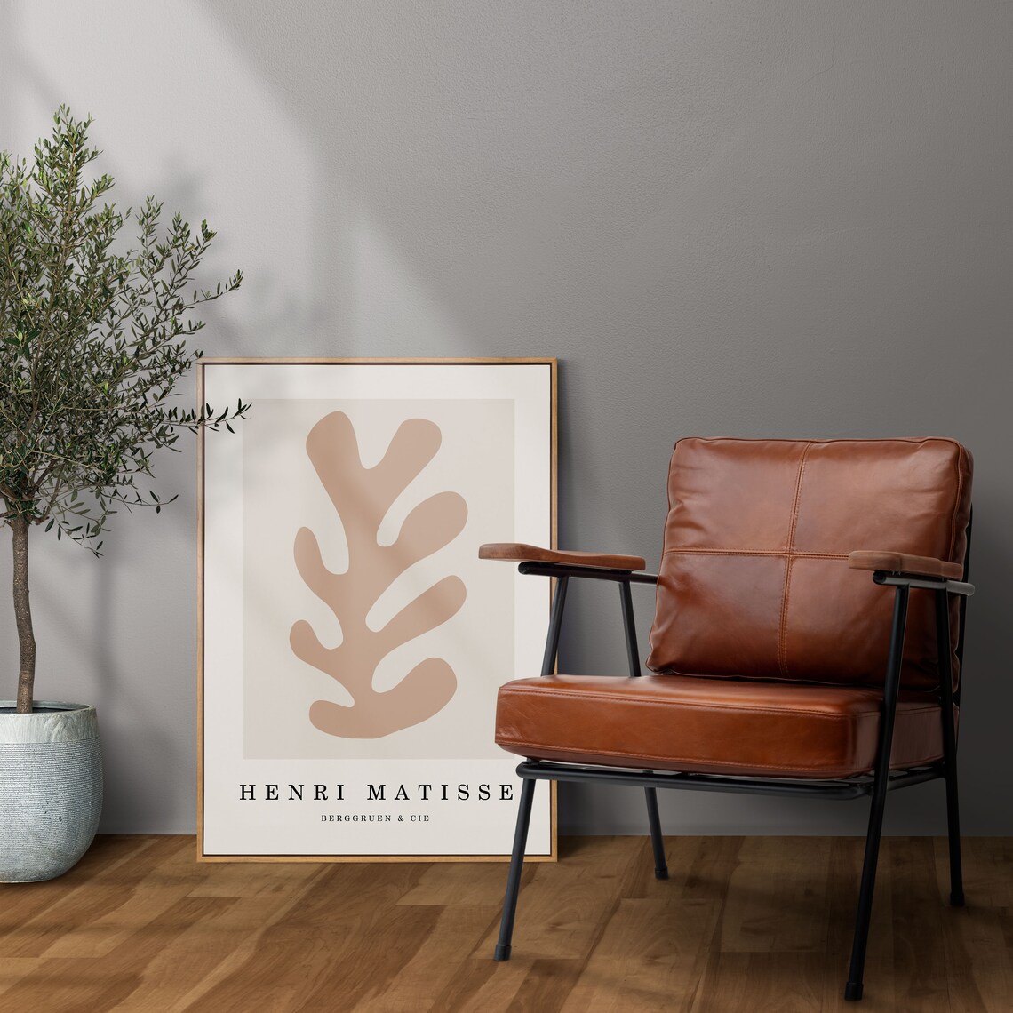 Henri Matisse Beige Cutout Frond Abstract Minimalist Art Poster - Image 5
