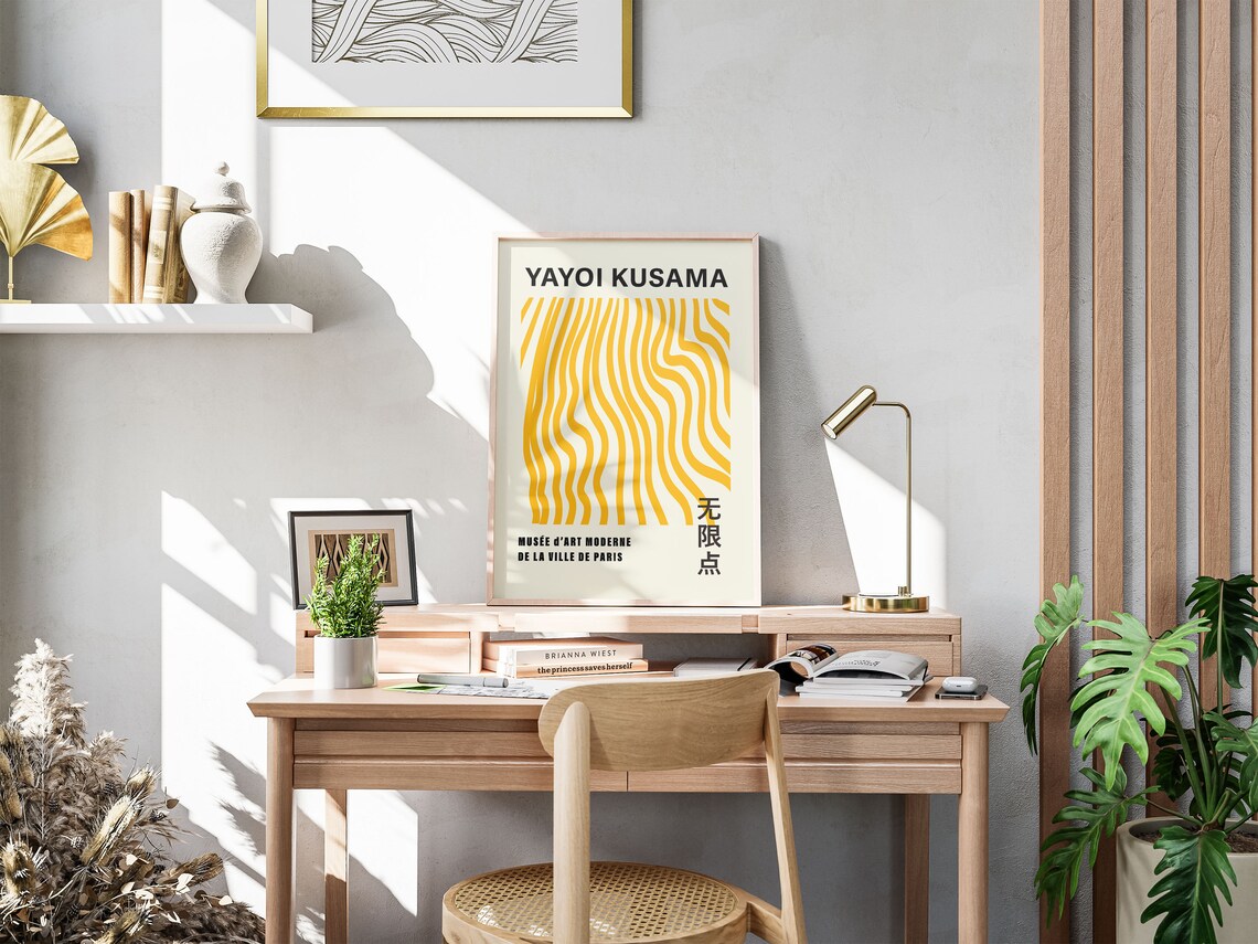 Yayoi Kusama Exhibition Poster, Japanese Minimalist Art Print - Image 5