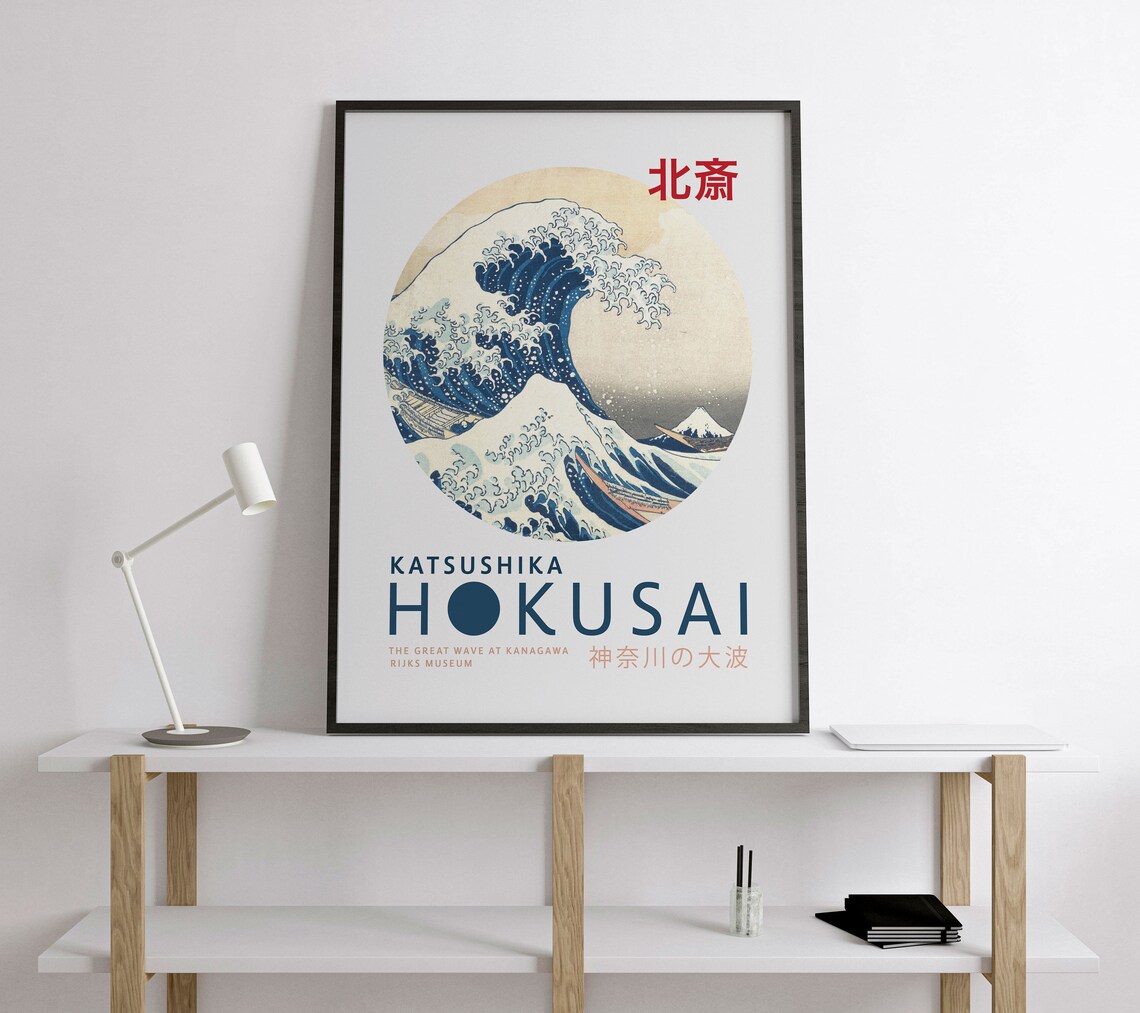 Hokusai The Great Wave Vintage Poster Print - Image 2