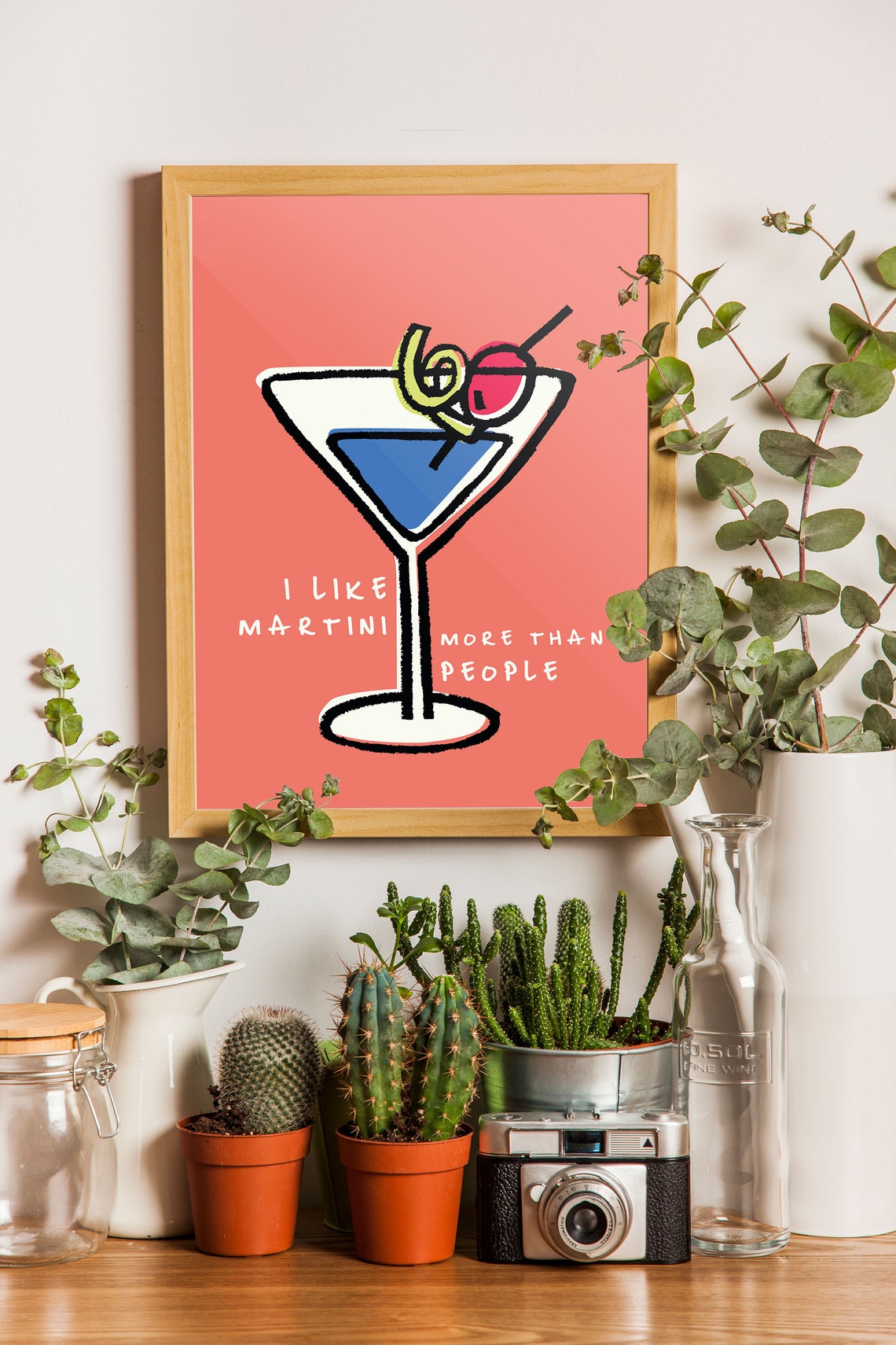 Humorous Saying Martini Print Drinks Poster Bar Wall Decor Kitchen Wall Art Funny Alcohol Poster Art Prints - Image 5