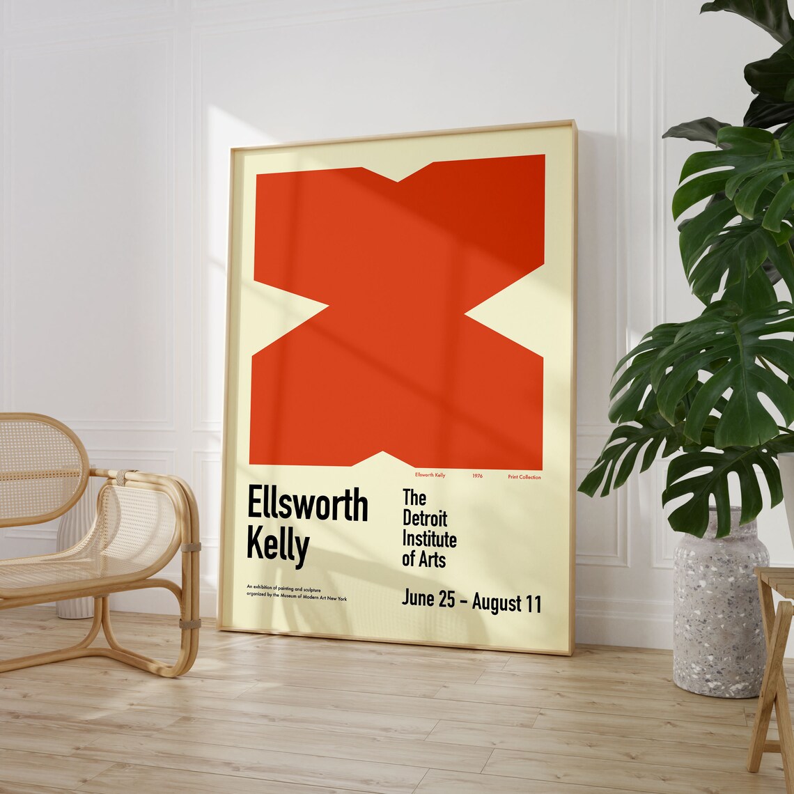 Ellsworth Kelly Exhibition Poster, Mid-Century Abstract Print