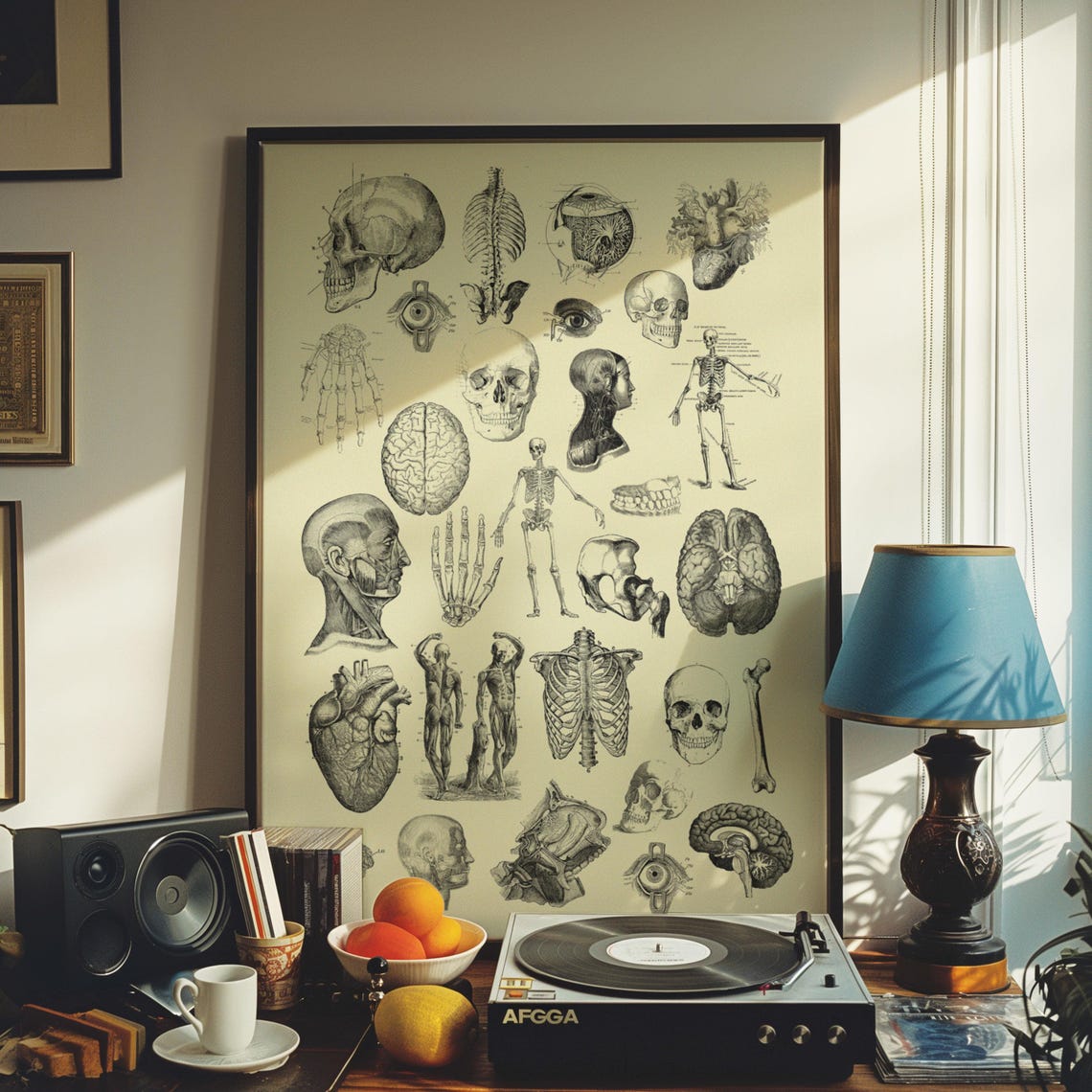 Vintage Human Anatomy Skeleton Bones Medical Chart Decor Poster - Image 5