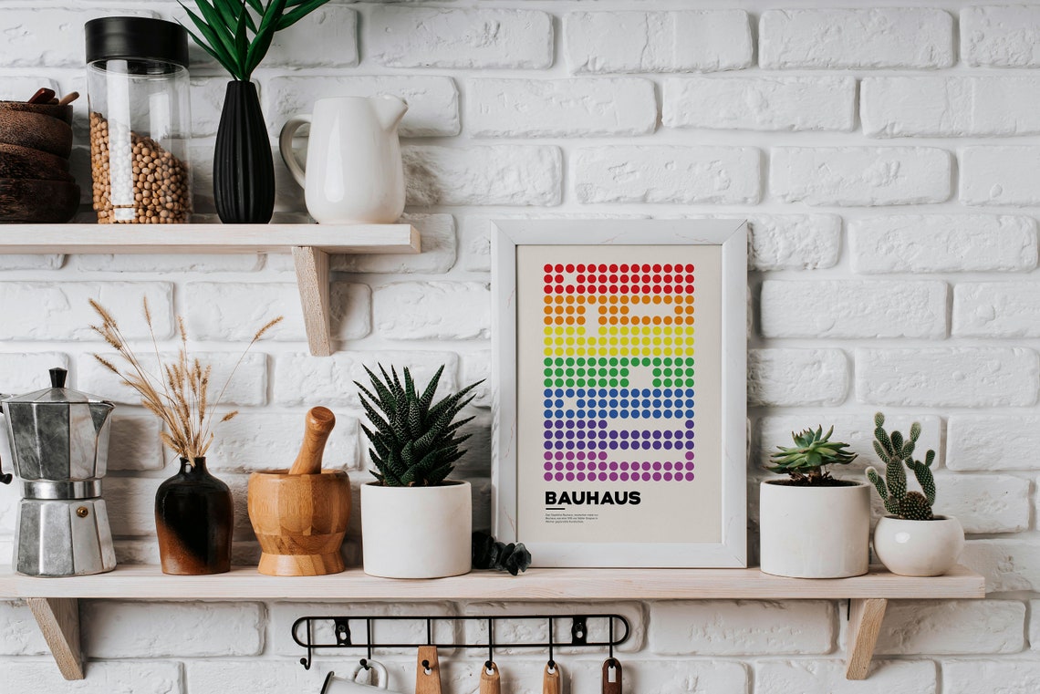 Bauhaus Rainbow Dots 25 Year Celebration Colorful Pop Art Poster - Image 2