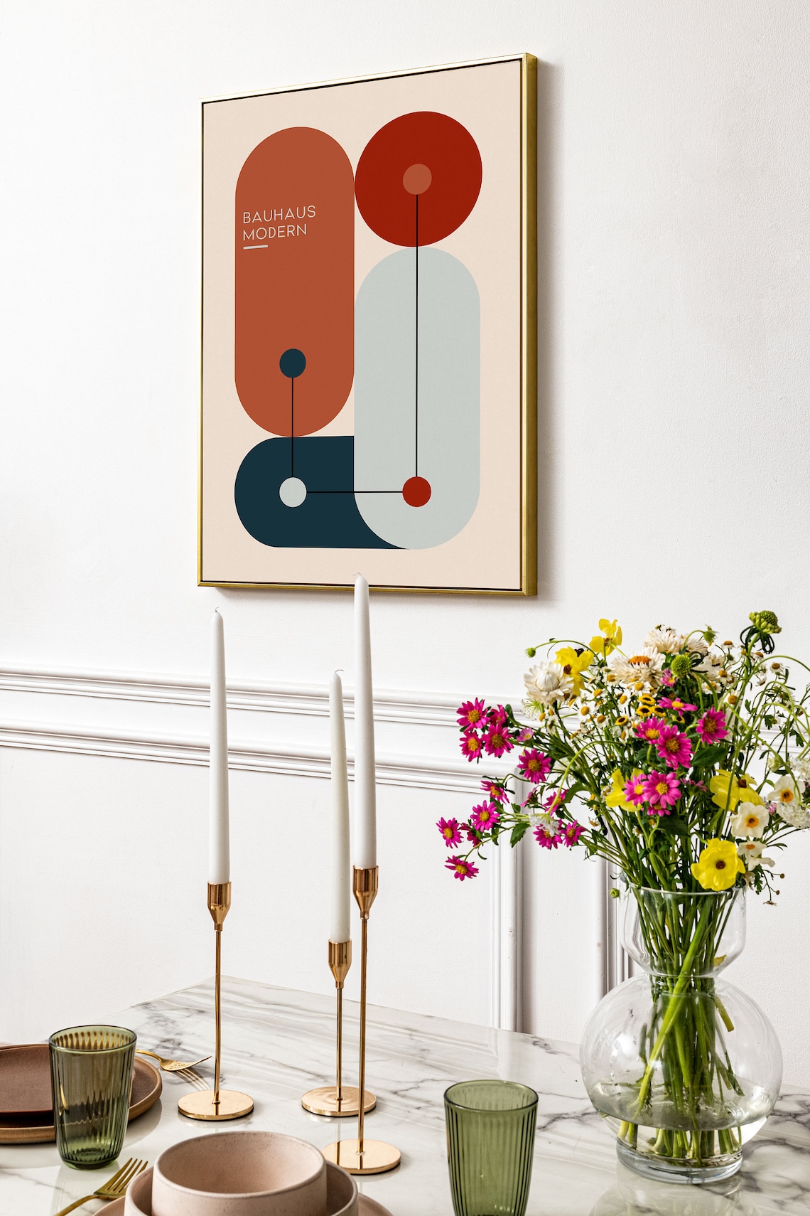 Bauhaus Poster Print, Mid-Century Modern Minimalist - Image 3