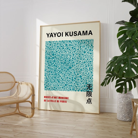 Yayoi Kusama Exhibition Poster Gallery Wall Art Kusama Print Kusama Nets Japanese Decor Printable Minimalist Poster