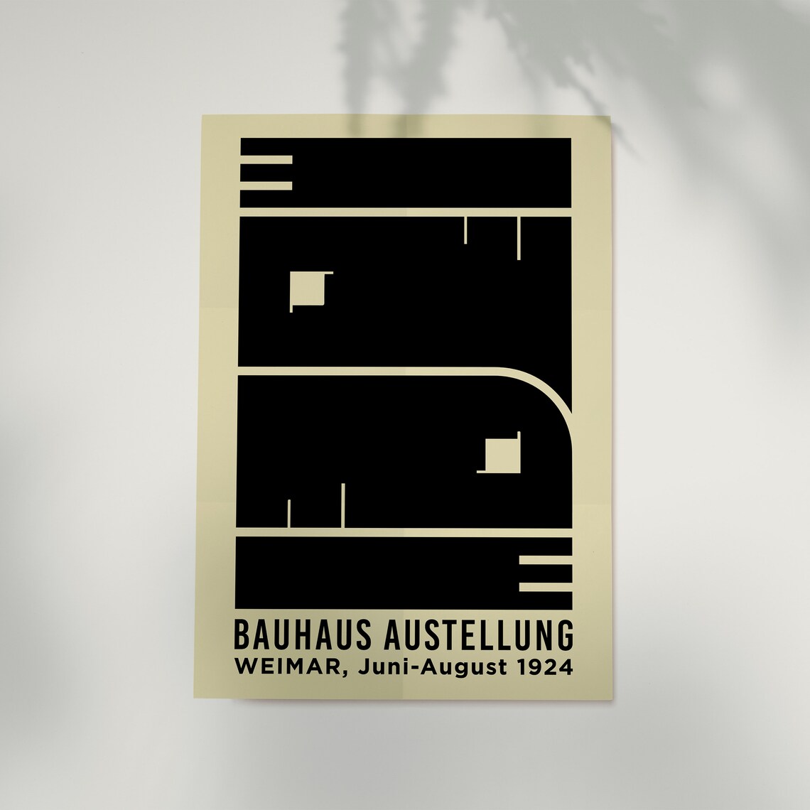 Black Bauhaus Exhibition Poster, Vintage Minimalist Print - Image 5