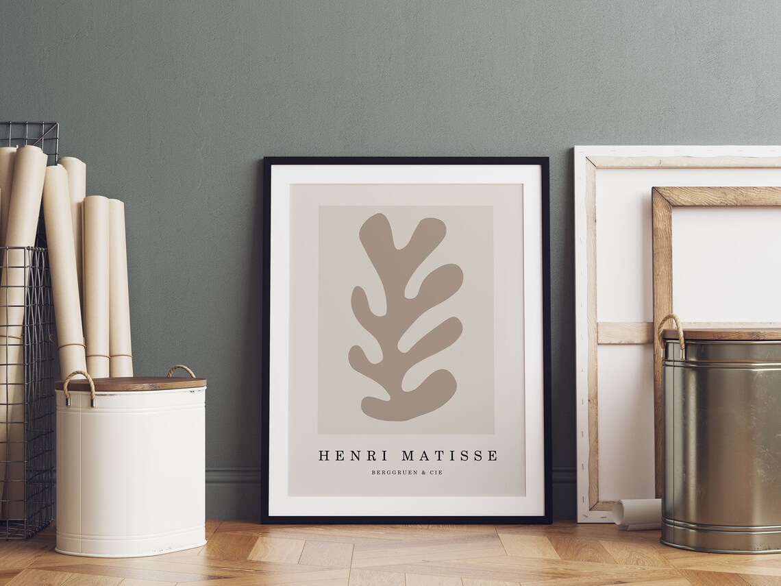 Henri Matisse Taupe Cutout Frond Earthy Neutral Minimalist Poster - Image 5