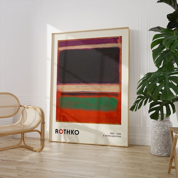 Mark Rothko Black Red Green Color Field Retrospective Art Poster