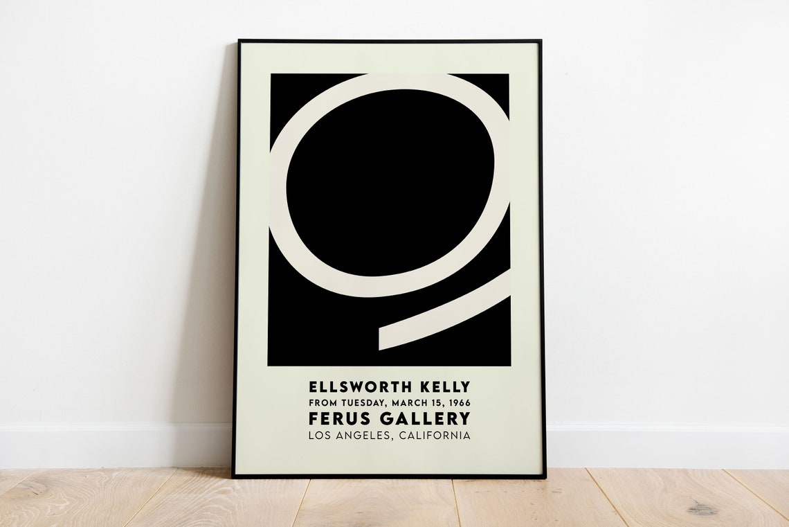 Ellsworth Kelly Ferus Gallery 1966 Poster Bold Black Circle Abstract - Image 2