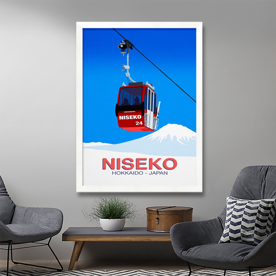 Niseko Ski Resort Travel Poster, Ski Resort Art Print - Image 3