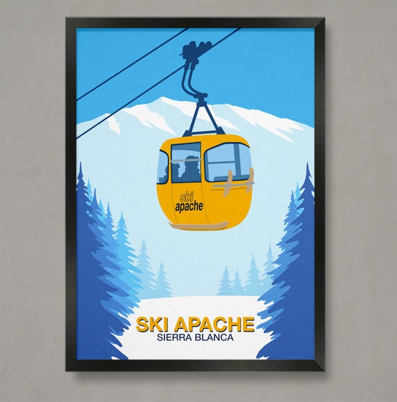 Ski Apache Poster Ski Resort Poster Ski Print Snowboard Poster Ski Gifts Ski Poster Ski Apache Resort Ski Apache Print